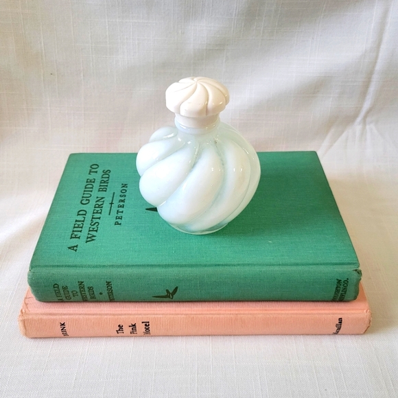 Vintage Fenton Devilbliss Perfume Bottle Opalescent Swirl Glass Art Deco - Picture 5 of 13